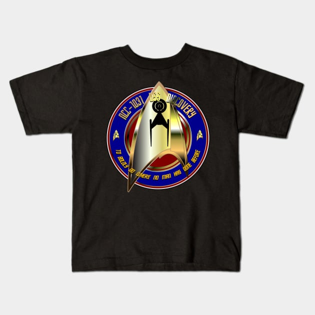 NCC-1031 USS DISCOVERY Kids T-Shirt by KARMADESIGNER T-SHIRT SHOP